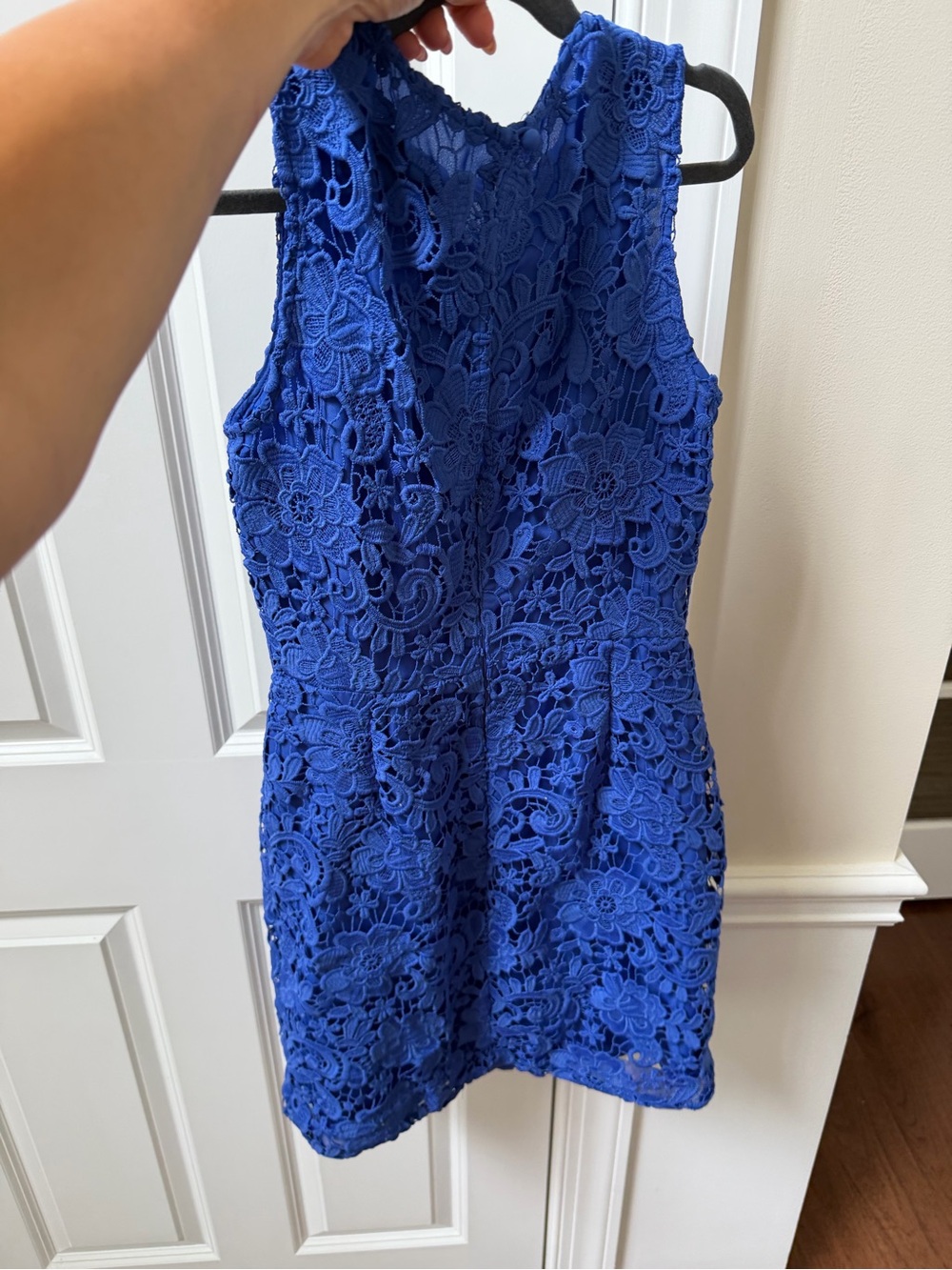 J. Crew Cobalt Blue Floral Lace Midi Dress - Picture 6 of 8